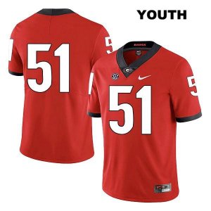 Youth Georgia Bulldogs NCAA #51 David Marshall Nike Stitched Red Legend Authentic No Name College Football Jersey SGG0754CF